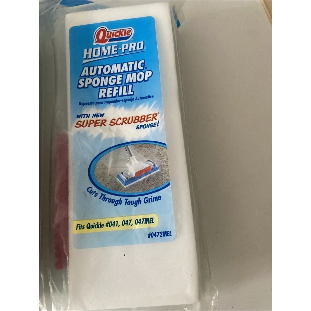 Quickie Home-Pro Automatic Sponge 3 Mop Refills Fits Mop #041 and #047 #0472
